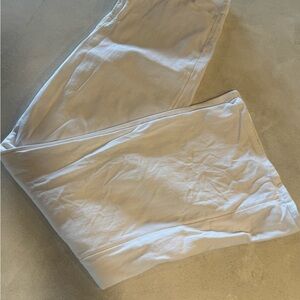 7 for all mankind wide leg white denim